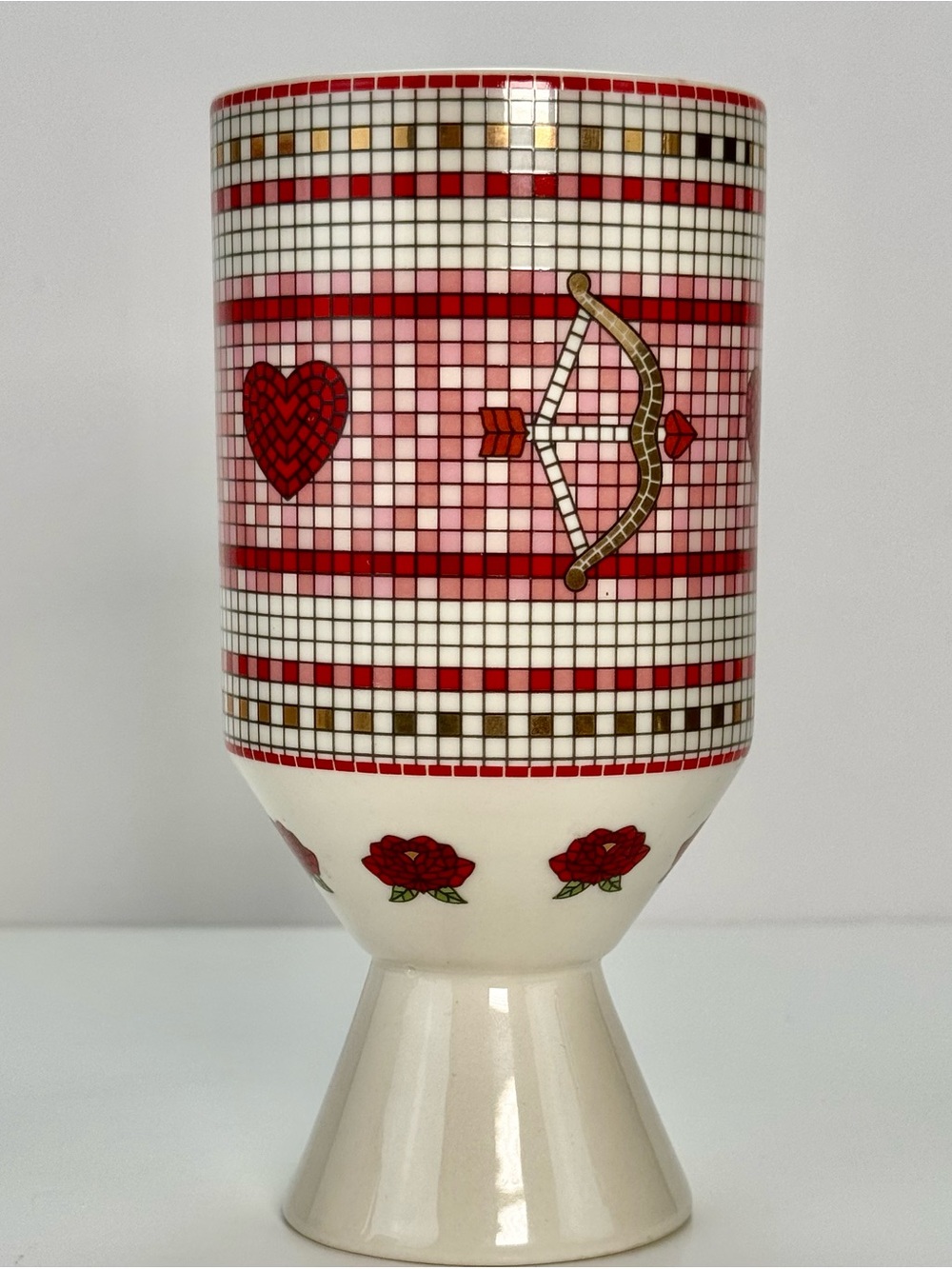 New Anthropologie THE BISTRO TILE STONEWARE VASE: Sold Out/Collectors Item